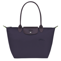 Le Pliage Green M Tote bag , Bilberry - Recycled canvas