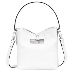 Roseau XS Bucket bag , White - Leather