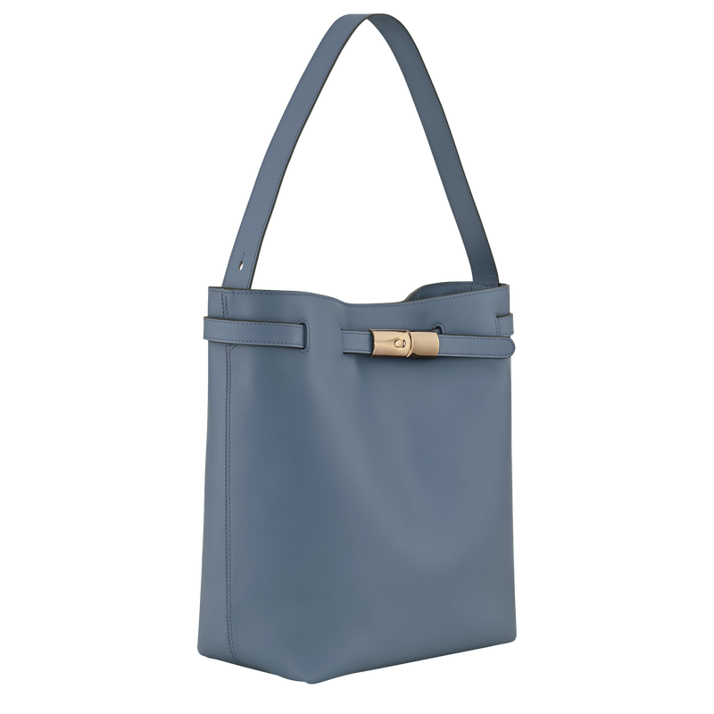 Le Smart Shoulder bag , Slate - Leather  - View 3 of  6