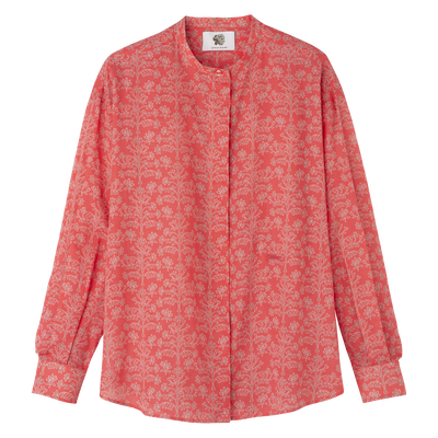 Shirt , Tomato - Printed veil