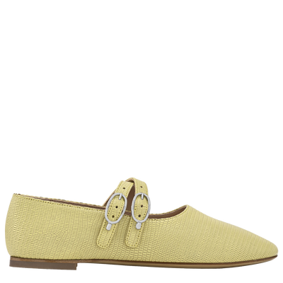 Le Foulonn&eacute; Ballerinas , Lime - Leather