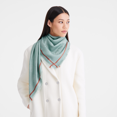 La Médaille Longchamp Shawl , Vervain - Cotton blend