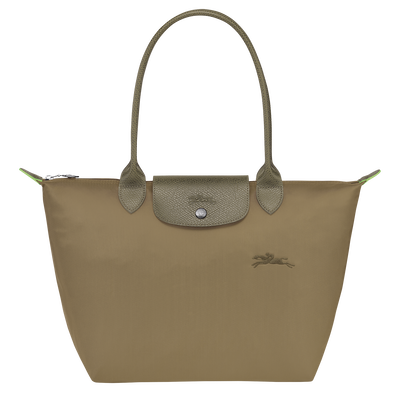 Le Pliage Green M Tote bag , Artichoke - Recycled canvas