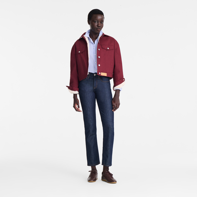 Jacket , Burgundy - Water-repellent technical canvas