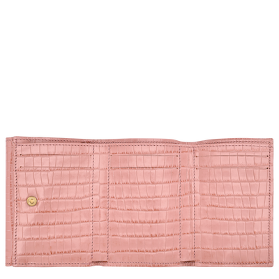 Longchamp Pocket Compact wallet, Pink Tea