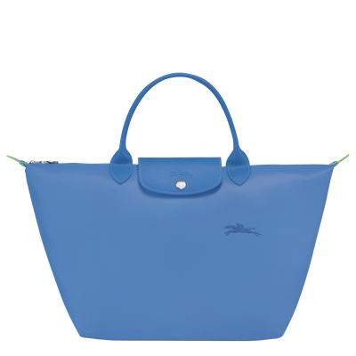 Le Pliage Green M Handbag , Cornflower - Recycled canvas