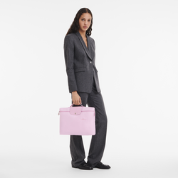 Le Pliage Green S Briefcase , Pink - Recycled canvas