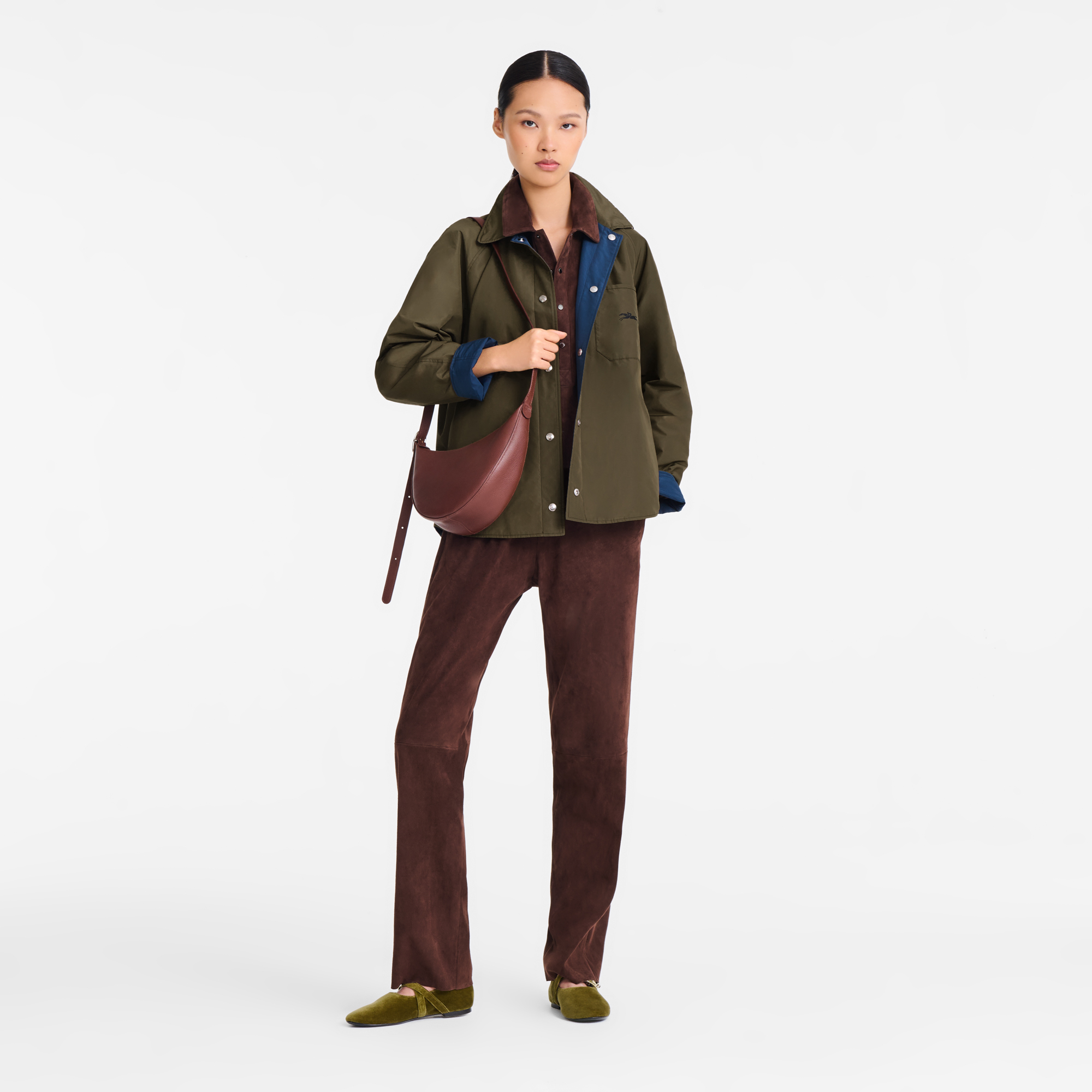 Le Foulonn&eacute; Crossbody bag S, Coffee