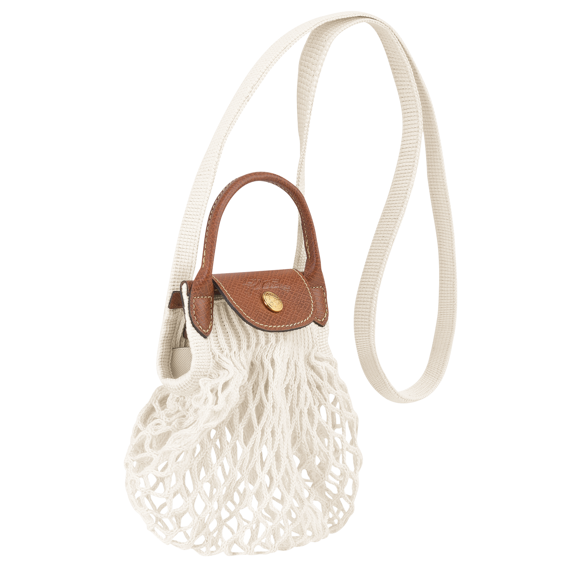 Mesh bag XS, Ecru - View 3 of
4 - zoom in Le Pliage Filet Mesh bag XS, Ecru