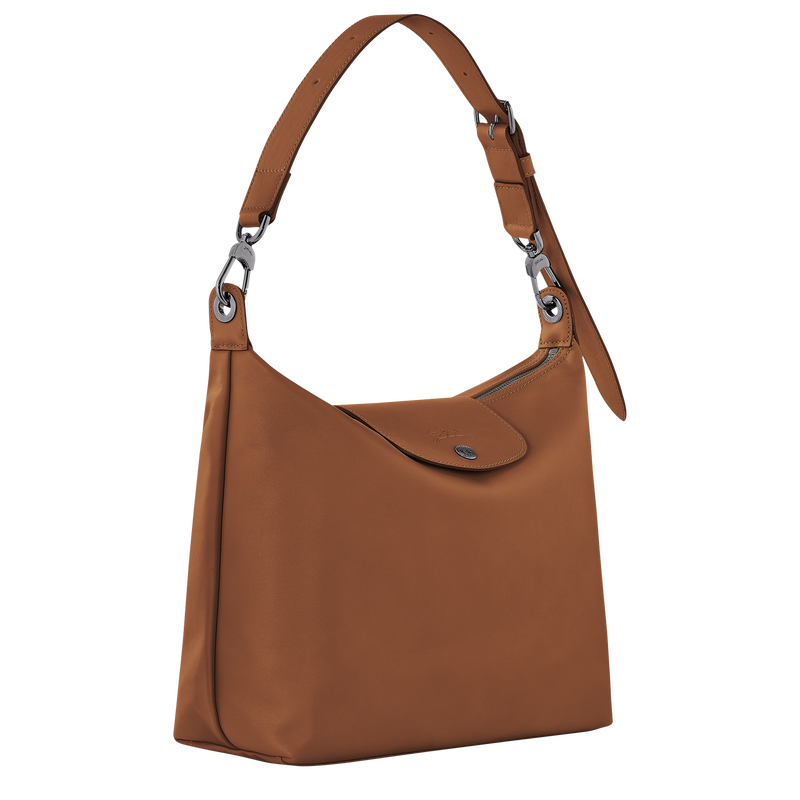 Le Pliage Xtra M Hobo bag , Cognac - Leather  - View 3 of  6