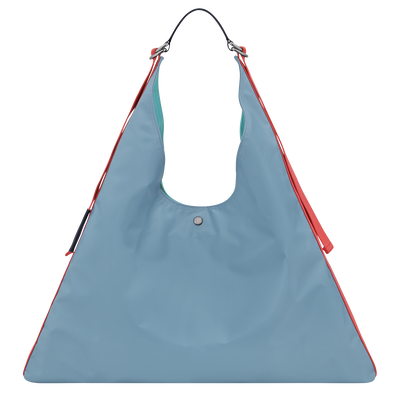 Re-Play Shoulder bag , Thunderstorm/Turquoise - Canvas
