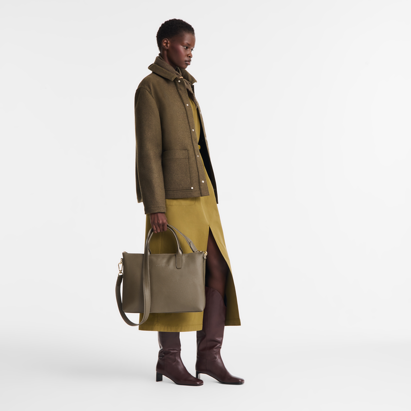 Le Foulonné S Briefcase , Caper - Leather  - View 2 of  5