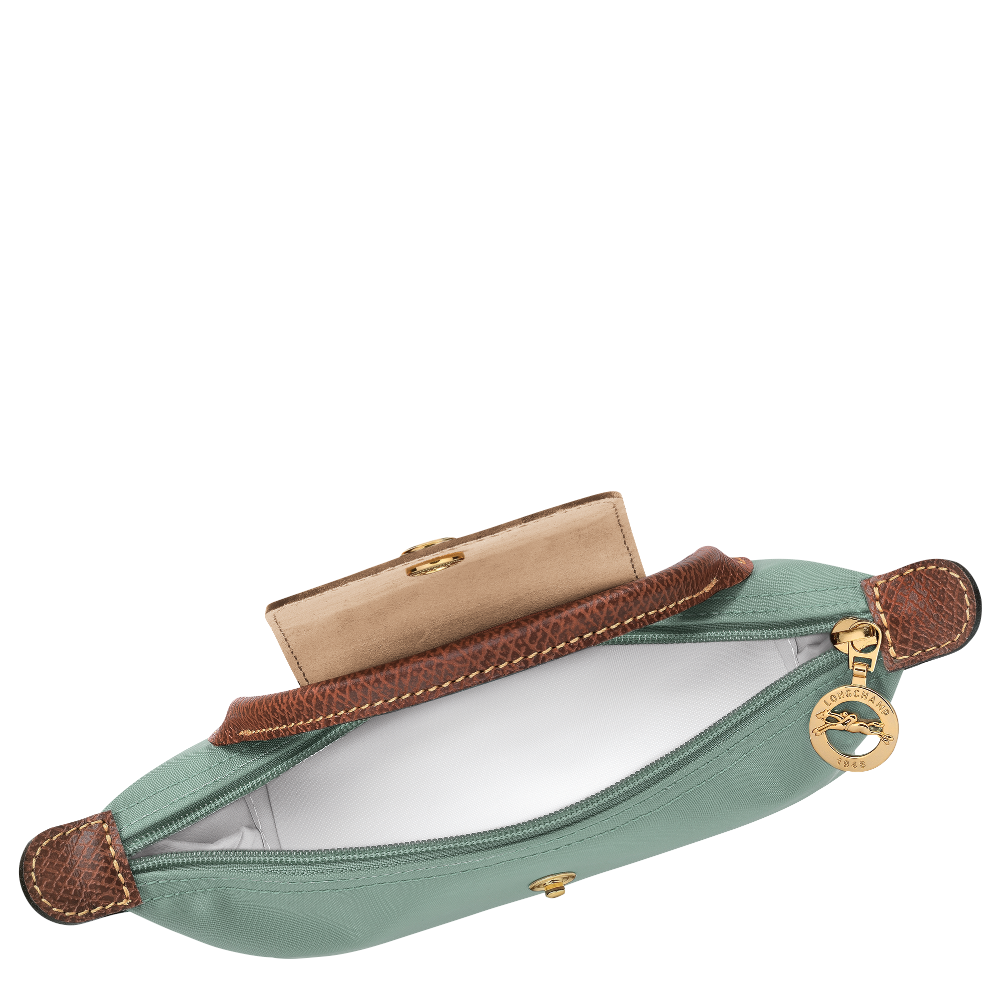 Pouch with handle, Celadon - View 5 of
6 - zoom in Le Pliage Original Pouch with handle, Celadon