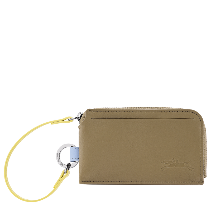 Le Pliage Collection Card holder , Lichen - Leather  - View 1 of  2