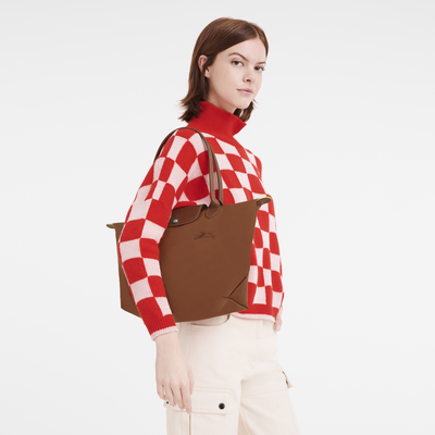 Le Pliage Green Tote bag M, Cognac