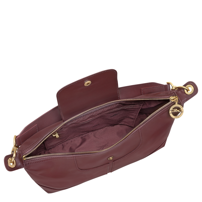 Le Pliage Xtra L Shoulder bag , Burgundy - Leather  - View 5 of  6