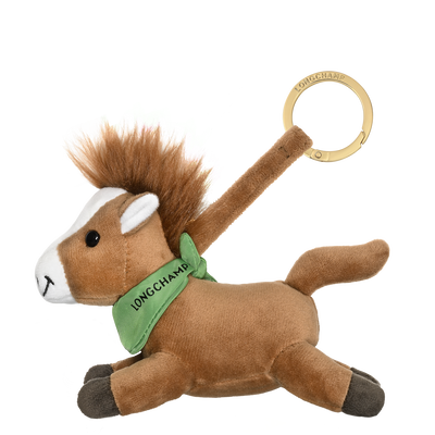 Key ring , Cognac - Faux fur