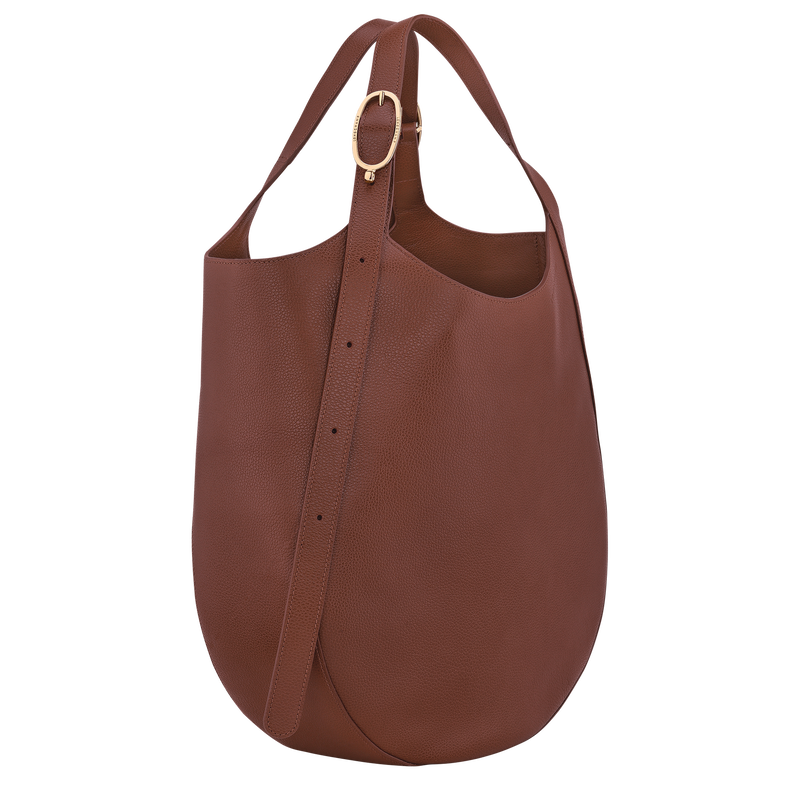 Le Foulonné XL Tote bag , Coffee - Leather  - View 3 of  6