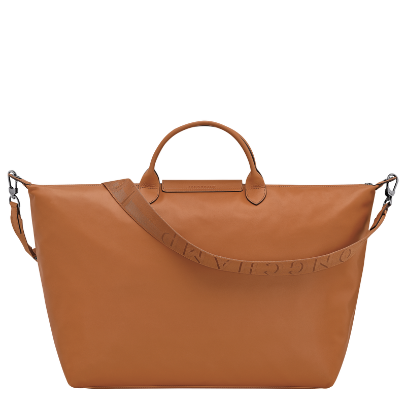 Le Pliage Xtra L Travel bag , Cashew - Leather  - View 3 of  5