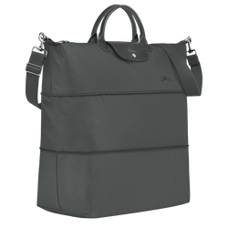 Le Pliage Green Travel bag expandable , Graphite - Recycled canvas