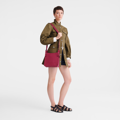 Le Foulonné S Crossbody bag , Beetroot - Leather