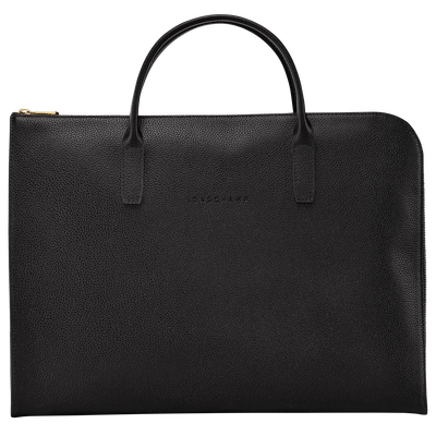 Le Foulonn&eacute; S Briefcase , Black - Leather