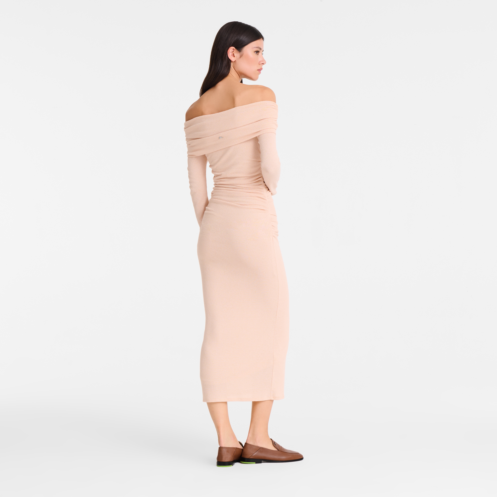 null Long dress, Cream