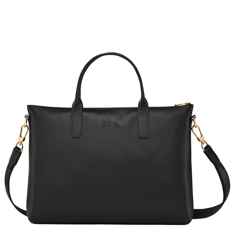 Le Foulonn&eacute; S Briefcase , Black - Leather  - View 4 of  5
