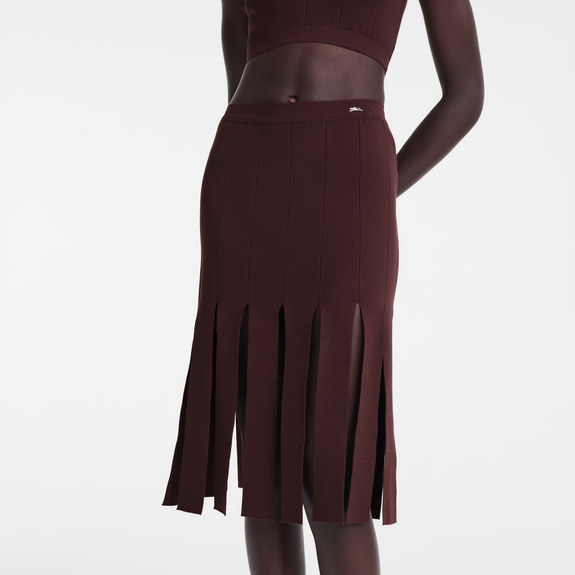 null Midi skirt, Burgundy
