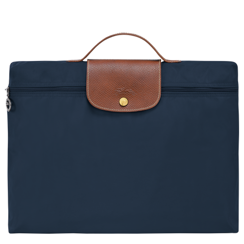 Le Pliage Original S Briefcase , Navy - Recycled canvas - View 1 of  6