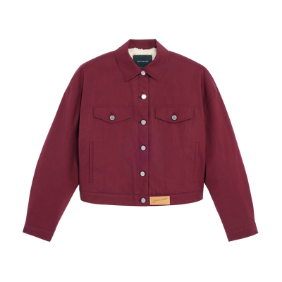 Jacket , Burgundy - Water-repellent technical canvas