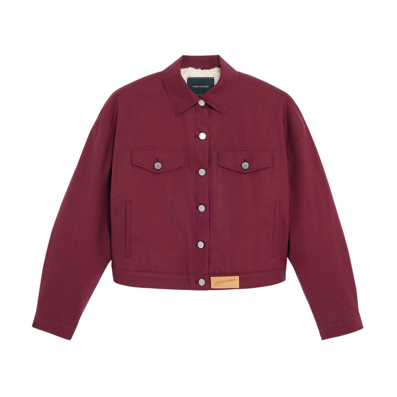 Jacket , Burgundy - Water-repellent technical canvas  - View 1 of  5