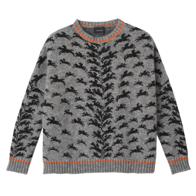 Round collar jumper, Grey