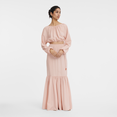 Long skirt , Nude - Crepe