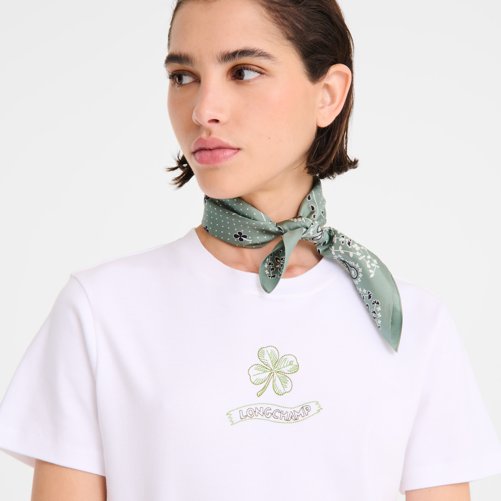 French Bandana Silk scarf 50, Tundra