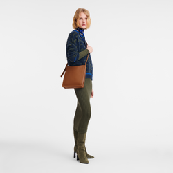 Le Foulonné M Crossbody bag , Caramel - Leather