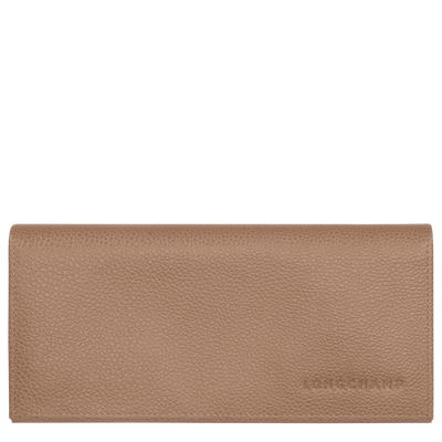 Le Foulonné Long continental wallet , Biscuit - Leather