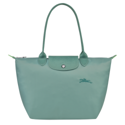 Le Pliage Green M Tote bag , Lagoon - Recycled canvas