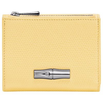 Le Roseau Compact wallet , Yellow Chick - Leather