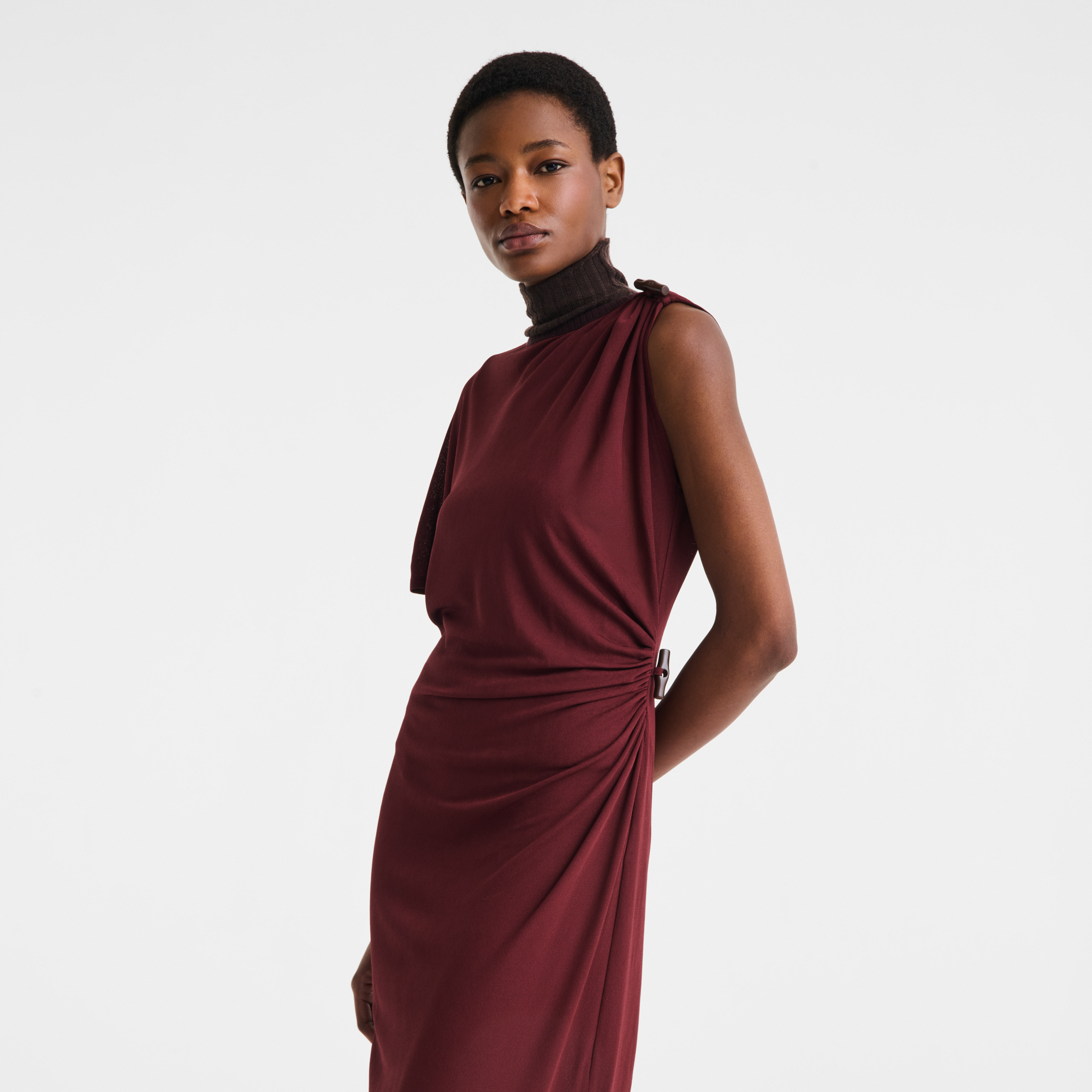 null Dress, Burgundy