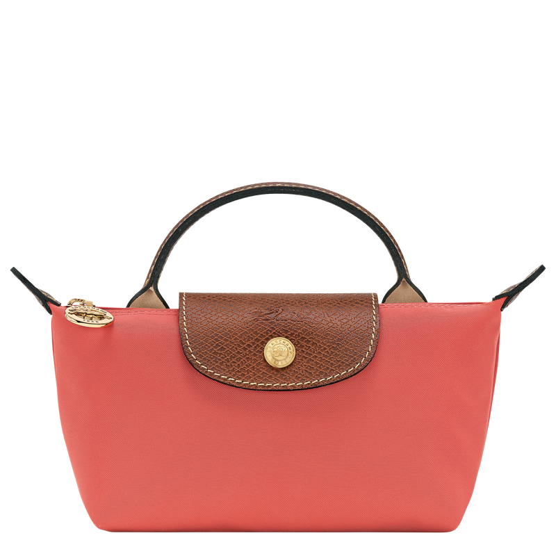 Le Pliage Original Pouch with handle , Strawberry - Recycled canvas  - View 1 of  5