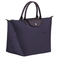Le Pliage Green M Handbag , Bilberry - Recycled canvas