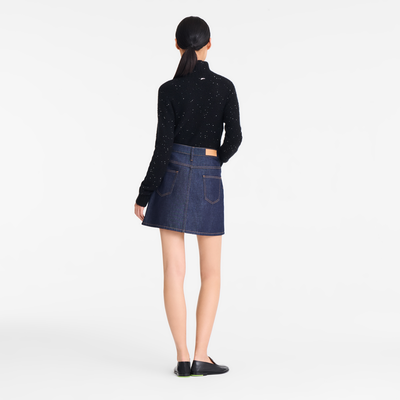 null Skirt, Midnight Blue