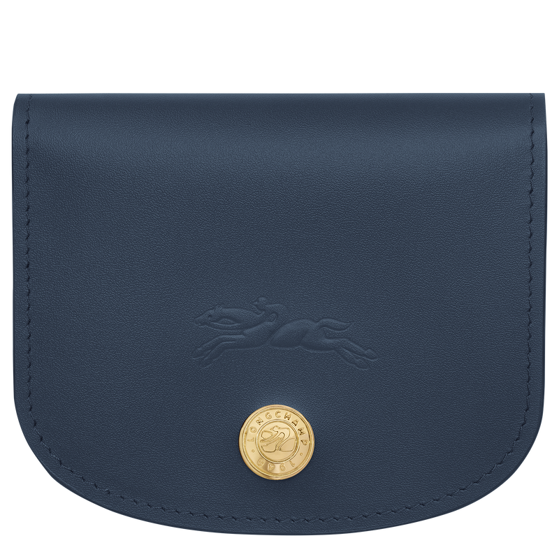 Épure Card holder , Navy - Leather  - View 1 of  3