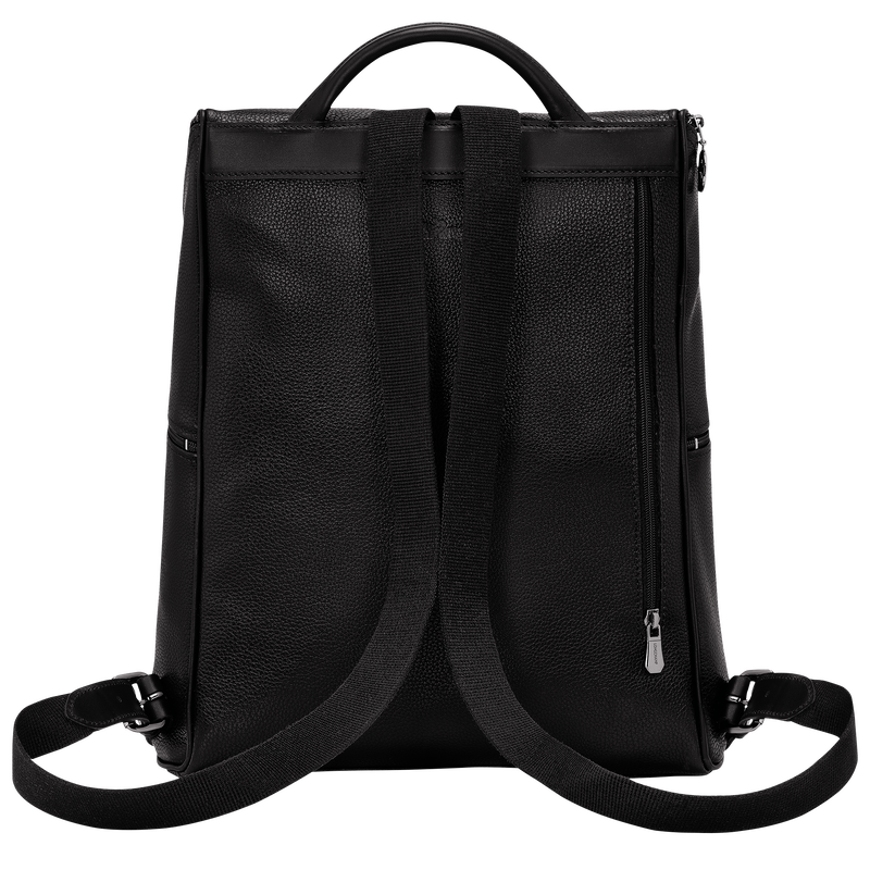 Le Foulonn&eacute; Backpack , Black - Leather  - View 4 of  5