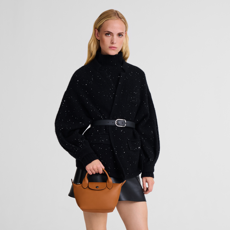 Le Pliage Xtra XS Handbag , Cashew - Leather  - View 2 of  6