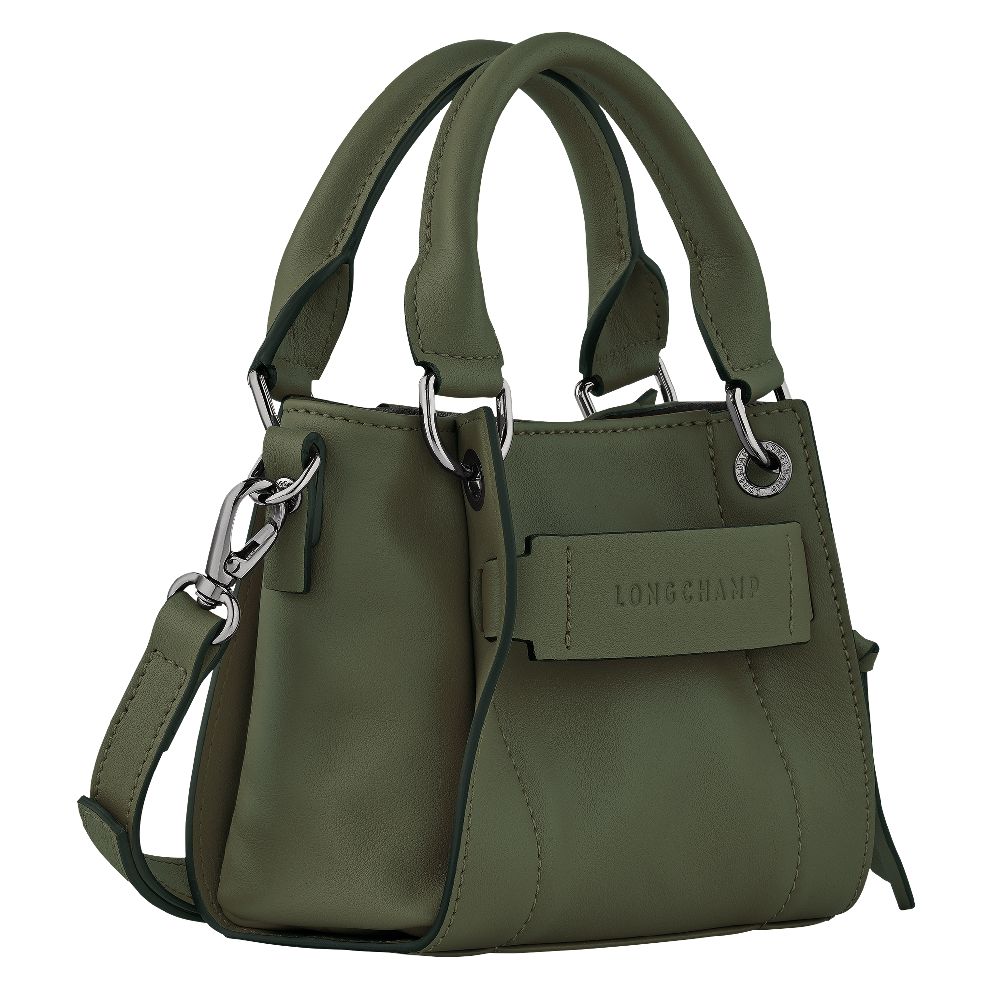 Handbag XS, Khaki - View 3 of 
        6 - zoom in Longchamp 3D Handbag XS, Khaki