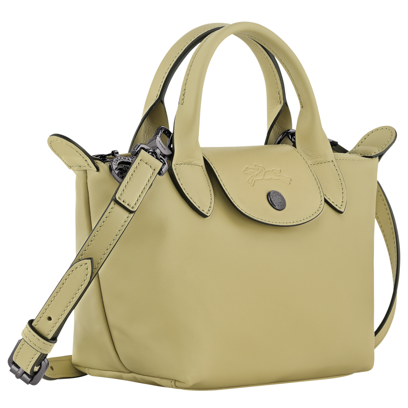 Le Pliage Xtra XS Handbag , Pistachio - Leather  - View 3 of  4