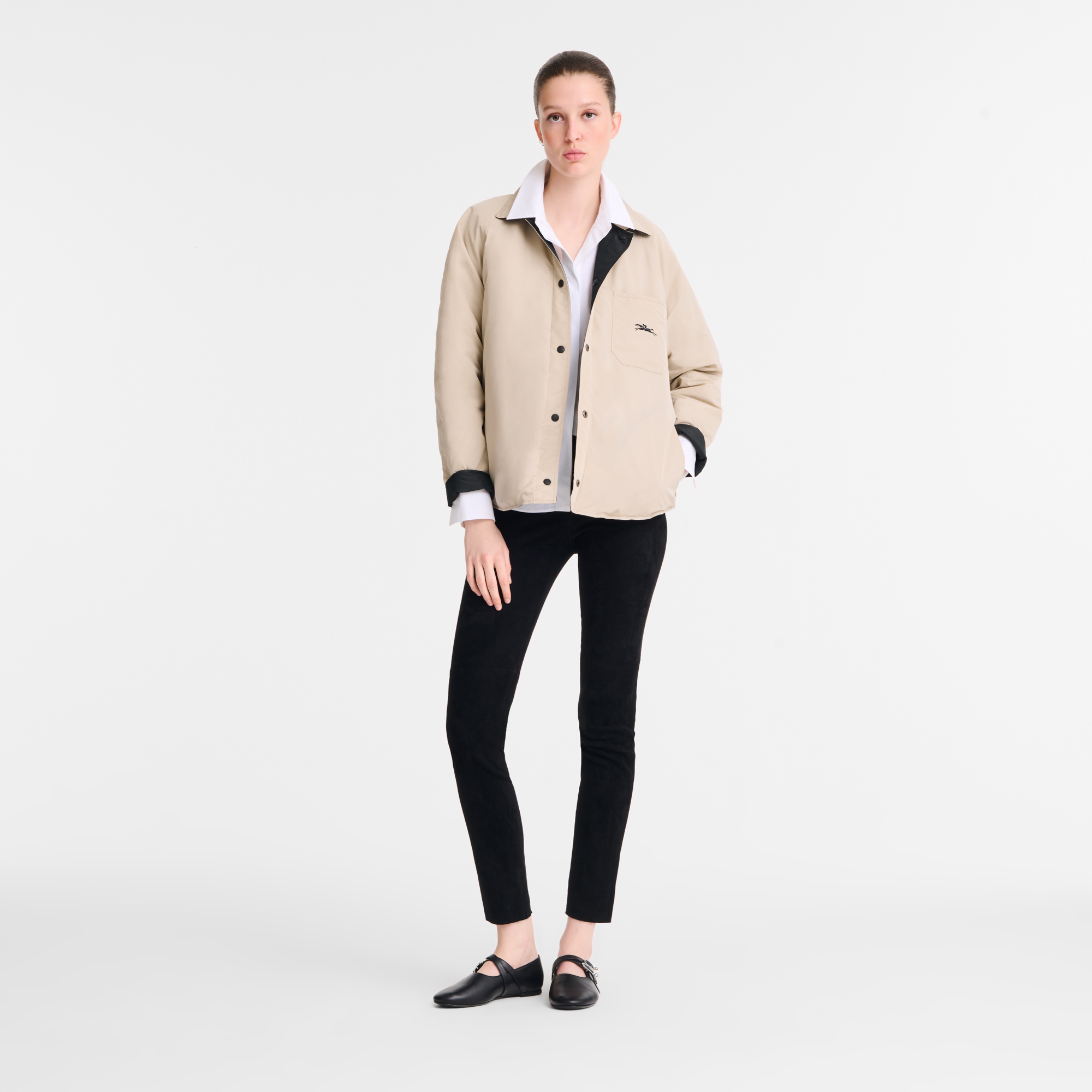 null Padded blouson, Black/Mahogany