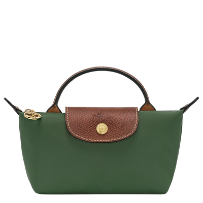 Le Pliage Original Pouch with handle , British Green - Recycled canvas